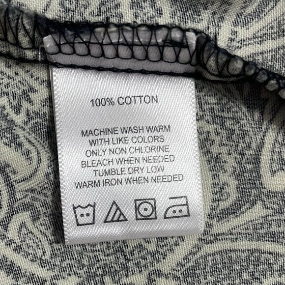 Foxcroft Appleseeds Shirt Size 8 Paisley Button Closure Wrinkle Free Cotton - Picture 8 of 8